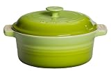  : Le Creuset Stoneware 1-1/2-Quart Covered Round Casserole, Kiwi