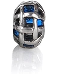 Bling Jewelry 925 Sterling and Sapphire Color CZ Birthstone Bead Fits Pandora