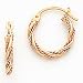 Price Comparison : 14k Tri-Color 2mm Twisted Hoop Earrings