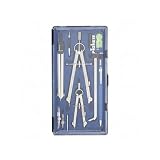 CHA1503NC - Drafting Set, 5 Piece, Chrome Plated Fine Tool Steel, Silver
