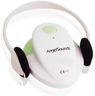 AngelSounds JPD-100S 3mhz Fetal Doppler Baby Heart Beat Ultrasound Monitor with Free Headset, Recording Cable and Battery (Green)