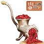 #22 Deluxe Heavy Duty Manual Tinned Meat Grinder (3 stuffing funnesl, stuffing stars, flange, 2 SS grinder