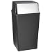 Witt Industries 36HT-22 Steel 36-Gallon Monarch Series Hamper and Push Top Receptacle, Legend "Push", Square, 19" Width x 19" Depth x 37" Height, Black