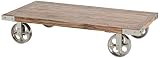 Arteriors Norwood 4-Wheel Recycled Wood/Iron Coffee Table