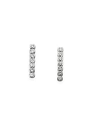 1.00 Carat Diamond Drop Earrings in 18K White Gold