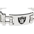 Clevereve's Stainless Steel 08.00 Inch Oakland Raiders Team Logo Bracelet