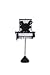 Medium Black Polka Dot Hat Lamp With Shade