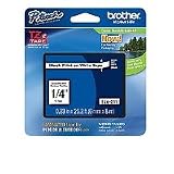 Brother Laminated Tape Black on White, 6mm (TZe211)