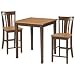 Combo Pine and Oak Finish Gathering Table and 2 Stools