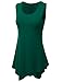 Doublju Womens Sleeveless Comfy Tunic Tank Top with Various Hem