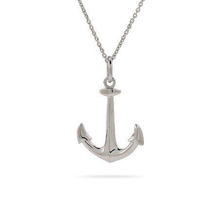 Eve's Addiction Anchors Away! Sterling Silver Anchor Necklace