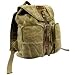 9168 Stone Washed OD Green Heavyweight Backpack With Leather Accents