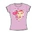 Search : I Love Lucy - Kissing Hearts Juniors / Girls T-Shirt In Lilac