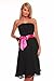 Knielanges Bandeau Kleid Chiffon Ballkleid Abendkleid Cocktailkleid Festkleid XS bis XXL