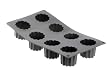 De Buyer-Moul Flex-1968.01-Moul ' Flex Noir Plaque de 8 Cannel�s Grand Mod�le
