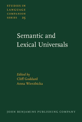 Semantic and Lexical Universals: Theory and empirical findings (Studies in Language Companion Series)