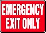 EMERGENCY EXIT ONLY Sign - 10