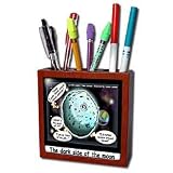 Londons Times Funny Aliens Cartoons - Dark Side Of The Moon With Apologies To Pink Floyd - Tile Pen Holders-5 inch tile pen holder