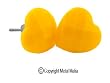 FACETED YELLOW HEART EARRINGS