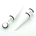 Solid White - Acrylic Fake Tapers - Cheaters - 0G Gauge - 8mm