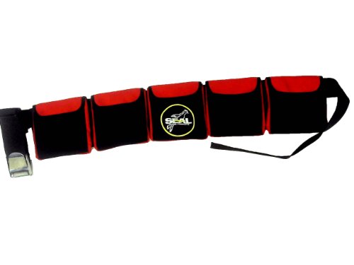 Scuba Diving Pocket Weight Belt (Red 5 pocket)