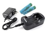 Tenergy 2 Channel 18650 14500 Li ion Battery Charger and 2 Li ion 18650 Cylindrical 3 7V 2600mAh Rechargeabl