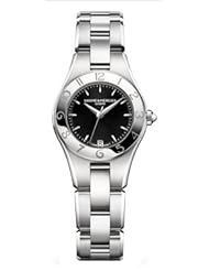 Baume & Mercier Womens 10010 Linea Black Dial Stainless Steel Watch