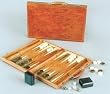 15" Burl Wood Finish Backgammon Set - Backgammon Sets