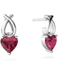 Genuine Pink Tourmaline 14kt White Gold Earrings