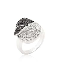 Black and White CZ Baby Chick Ring