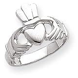 Cheap 14k White Gold Polished Mens Claddagh Ring .Buy Cheap Price 14k White Gold Polished Mens Claddagh Ring Click