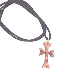 Armenian Cross - olive wood necklace, necklace is 60cm long - 23.5 inches)
