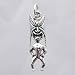 Three Dimensional Tropical Polynesian Tiki Charm in Sterling Silver, #11531