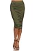 MeshMe Womens Diana - High Waist Ruched Midi Skirt