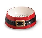 Large Christmas Santa Paws Suit Dog Bowl - Dish for Food, Water or Treats!