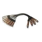 Splitter - 2 XLR Male to XLR Female 1 Foot - 4 Pack - Patch/Adapter Cables Y