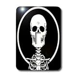 Mark Grace ZOMBIE SURVIVORS Skeletons - SKELETONS skull 1 on black - Light Switch Covers - single toggle switch