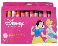 Childrens Toyshop  Toys : Disney Princess Jumbo Crayon : 12 pcs Non- Toxic Crayons