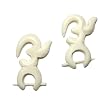 White Horn Bone Hindu OM Tribal Earrings with Bone Stick Closure