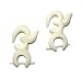 White Horn Bone Hindu OM Tribal Earrings with Bone Stick Closure