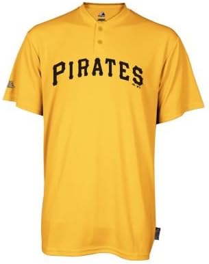 PITTSBURGH PIRATES MLB Cooperstown Collection Retro "Cool Base" Two-Button Replica Baseball Jersey YOUTH LARGE