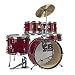 CB Drums Junior 5 Piece Drum Set with Cymbals - Wine Red
