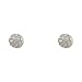 Jewelry : Sterling Silver Pave Crystal Ball Earrings