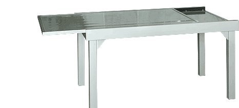 Diplomat XXL-Gartentisch ausziehbar silbermatt