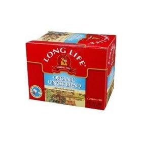 LONG LIFE TEAS, Organic Ginger Blend - 20 bags