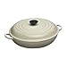 Le Creuset - Cast Iron Shallow Casseroles - Almond 30cm Shallow Casserole. Almond