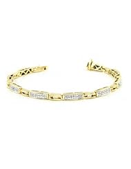 14k YELLOW GOLD WOMENS BRACELET LB-877 DIAMOND 2CT TW