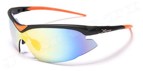 X Loop X63 Sunglasses Wrap Style UV400 Lens for Baseball, Softball, Cycling, Golf, Kayaking and All Active Sports