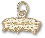 Carolina Panthers Solid 14K Gold ''CAROLINA PANTHERS'' 1/4'' Pendant