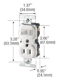 Cooper Wiring 293V 3 Way Switch with Second Device with Receptacle, Ivory